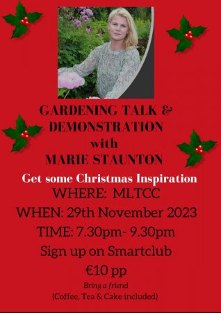 Poster for Gardening Talk & Demonstration with Marie Staunton